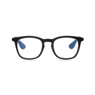 Booq Unisex Blue Light Reading Glasses, Rectangle Shape - Black