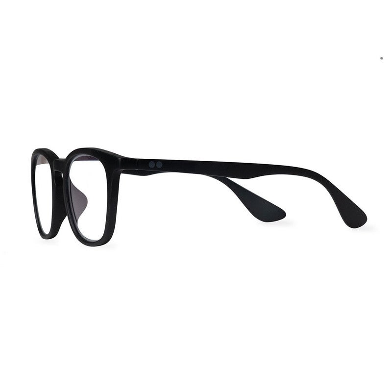 Booq Unisex Blue Light Reading Glasses, Rectangle Shape - Black