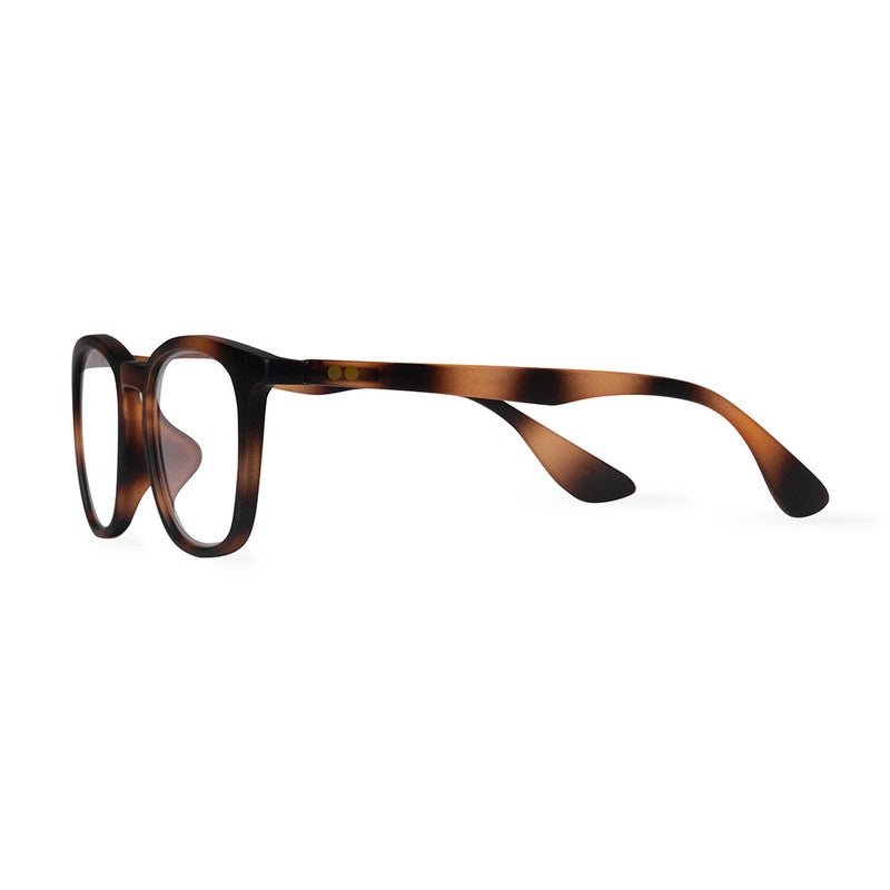 Booq Unisex Blue Light Reading Glasses, Rectangle Shape - Havana