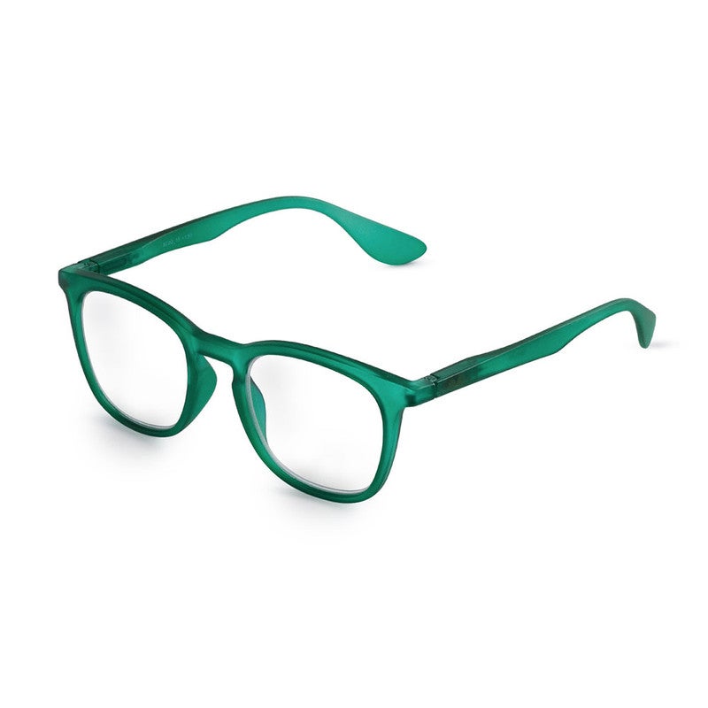 Booq Unisex Blue Light Reading Glasses, Rectangle Shape - Green