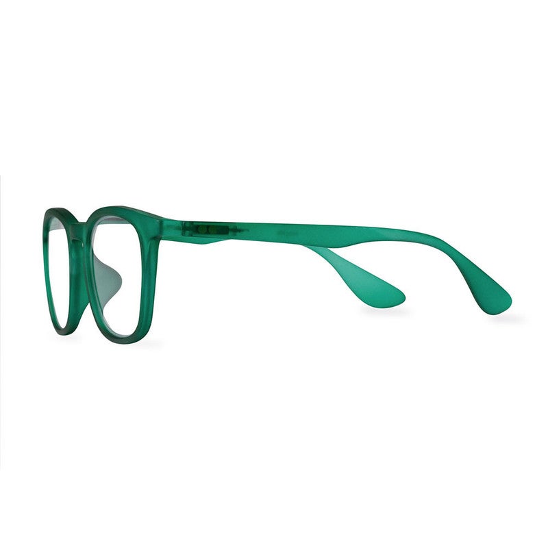 Booq Unisex Blue Light Reading Glasses, Rectangle Shape - Green