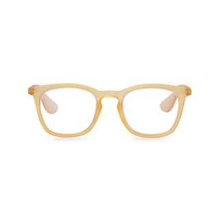 Booq Unisex Blue Light Reading Glasses, Rectangle Shape - Yellow