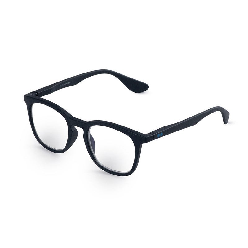 Booq Unisex Blue Light Reading Glasses, Rectangle Shape - Navy