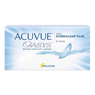 Acuvue Oasys Biweekly Clear Contact Lenses, Base Curve 8.4, Pack of 6's