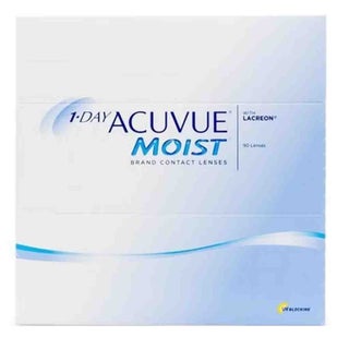 Acuvue Moist 1-Day Clear Contact Lenses, Base Curve 8.5, Pack of 90's