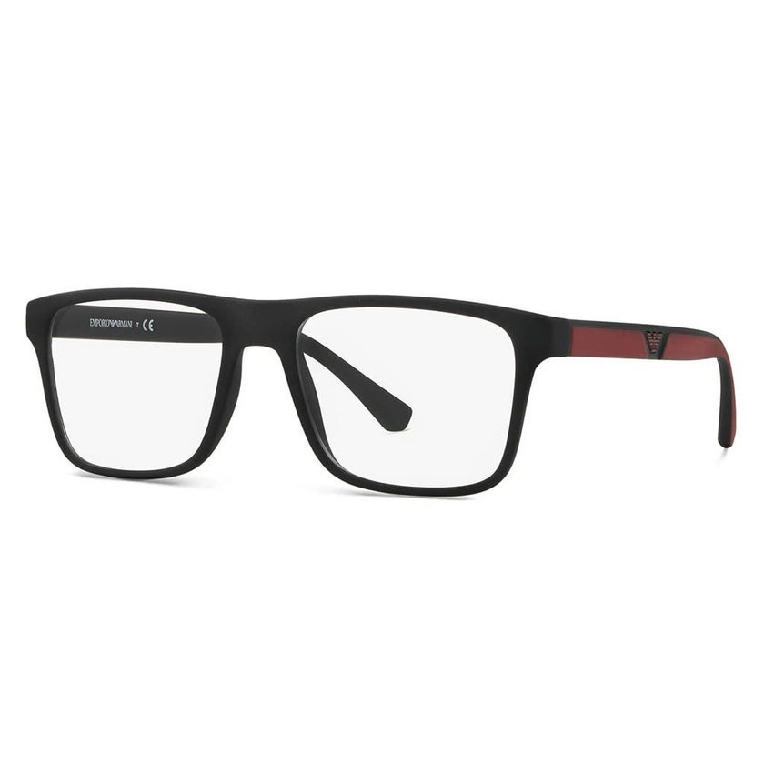 Emporio Armani Men's Optical Frames, Rectangle Shape, Size 54 - 50421W-0EA4115