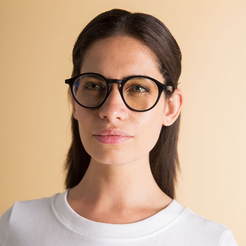 Booq Unisex Blue Light Reading Glasses, Phantos Shape - Black