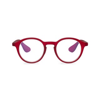 Booq Unisex Blue Light Reading Glasses, Phantos Shape - Red