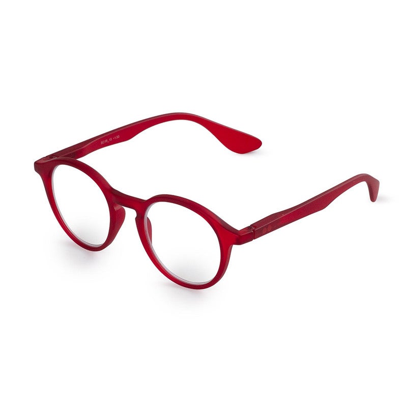 Booq Unisex Blue Light Reading Glasses, Phantos Shape - Red