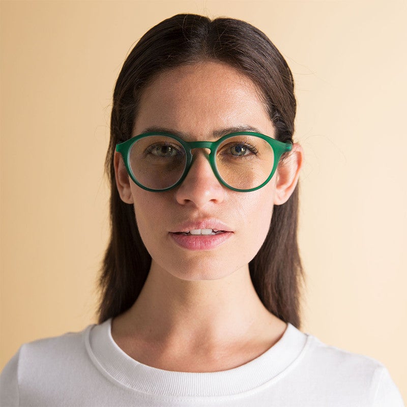 Booq Unisex Blue Light Reading Glasses, Phantos Shape - Green