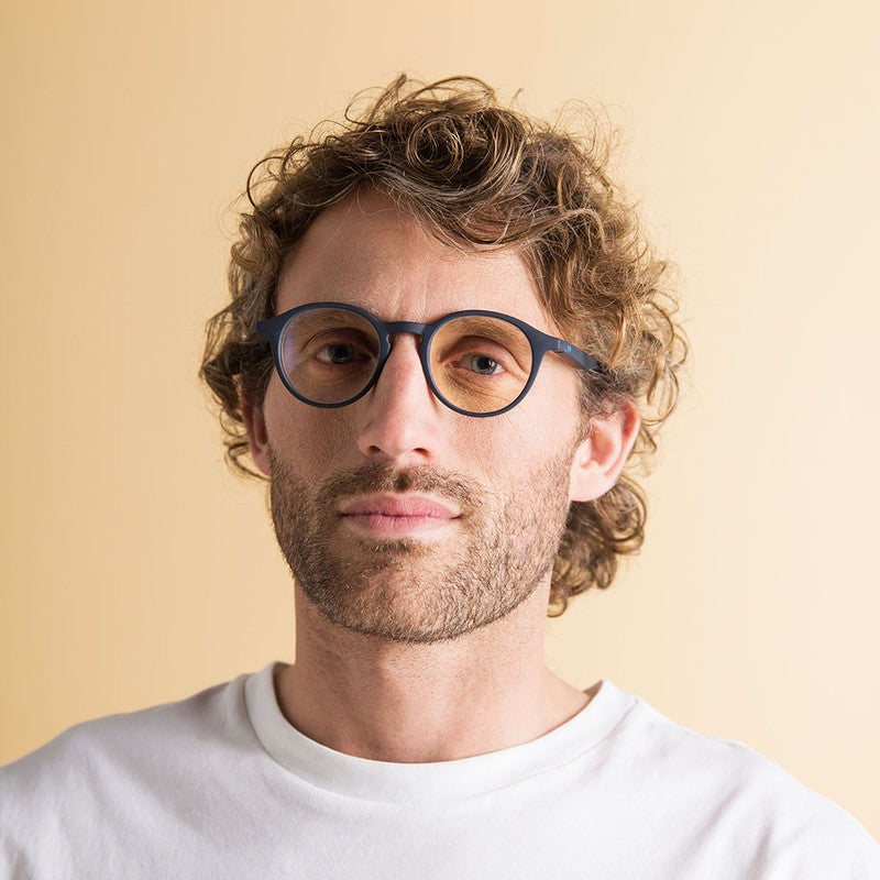 Booq Unisex Blue Light Reading Glasses, Phantos Shape - Navy