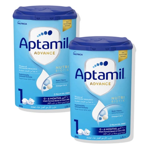 Aptamil Advance Stage 1 Baby Milk Formula, 0 To 6 Months - 2 x 800g
