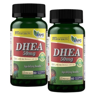 AMS DHEA 50mg Tablets, Age Defying Benefits - 2 x 60 Tablets