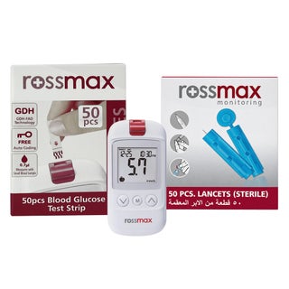 Rossmax HS200 Blood Sugar Monitor + 50 Lancets & Test Strips